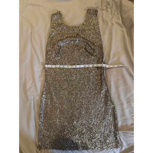 Lovers + Friends Black Gold Sequin Mini Dress (Approx. Size M) - Picture 10 of 11